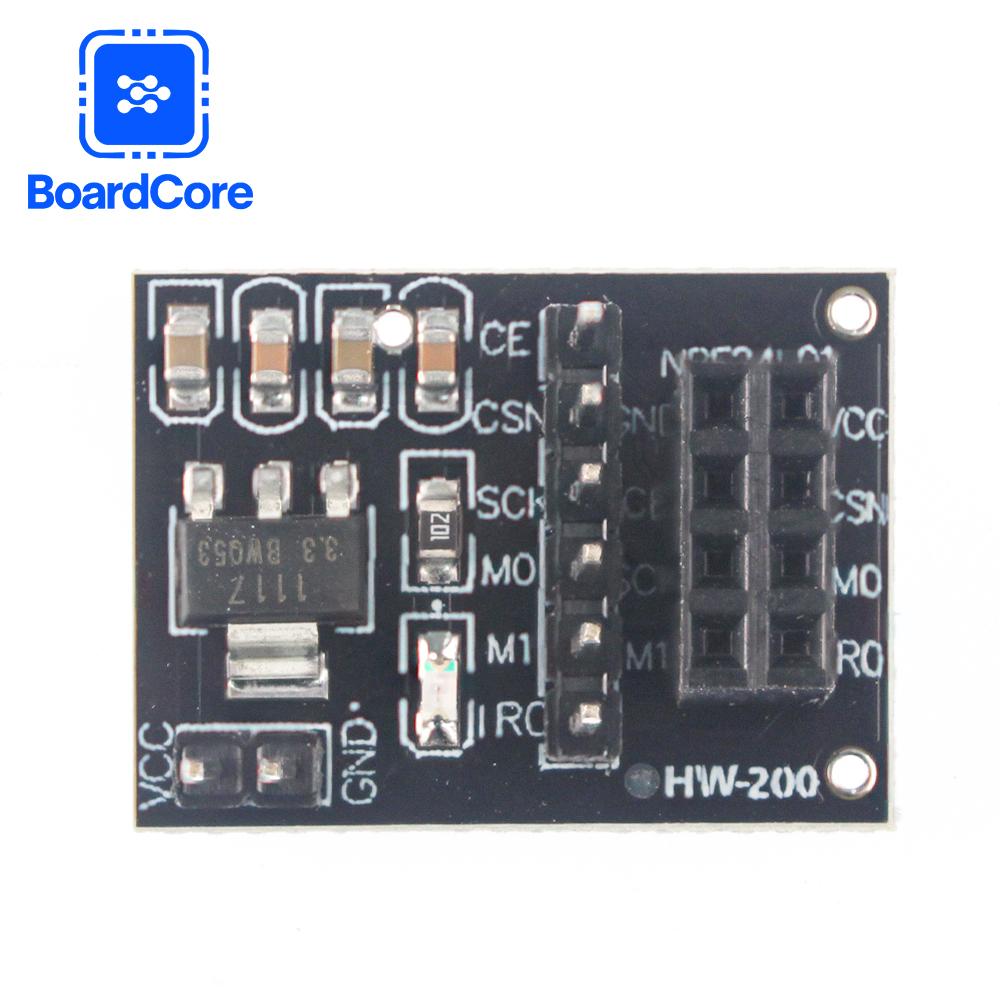 Wireless Module Adapter Board 3.3V Wireless Module for 8Pin NRF24L01 Wireless Transceive Module for Smart Car/Robot DIY Projects