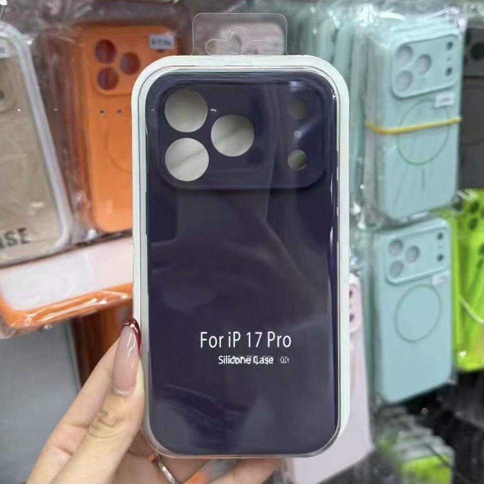 Luxury Liquid Silicone Original 1:1 Phone Case For iPhone Air 17 Pro Max 17 Pro 17 AI Camera Button Anti-drop Full-protect Cover