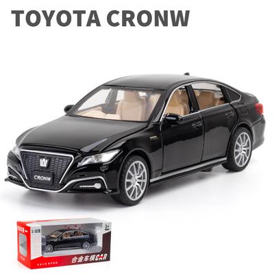 Toyota Crown-Modellauto aus Druckguss im Maßstab 1:32, Spielzeugfahrzeug zum Zurückziehen mit Ton und Licht für Kinder, Kleinkinder, Jungen und Mädchen, Geschenkkollektion