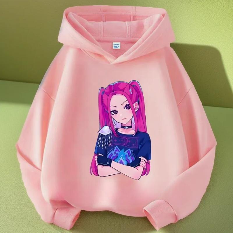 Hoodies Sweatshirts Girls Hoodies Girls Long Sleeves Children's Prints Comfortable Hoodies Fashionable Pullovers Children's Tops
