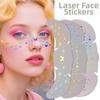 DIY Face Temporary Tattoo Fish Scale Moon Star Face Tattoo Sticker  Women
