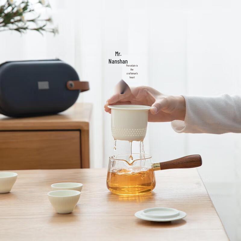 Portable Chinese Travel Tea Set (One Pot, Three Cups)