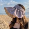 Women Summer Sunhat Wide Brim Anti-uv Sun Protection Hat Empty Top Sun Visor Cap For Cycling Fishing Shopping