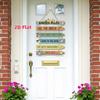 Wood Garden Hanging Sign Wall Decor Plaque Rustic Style Hanging Wall Plaque  Porch Decor