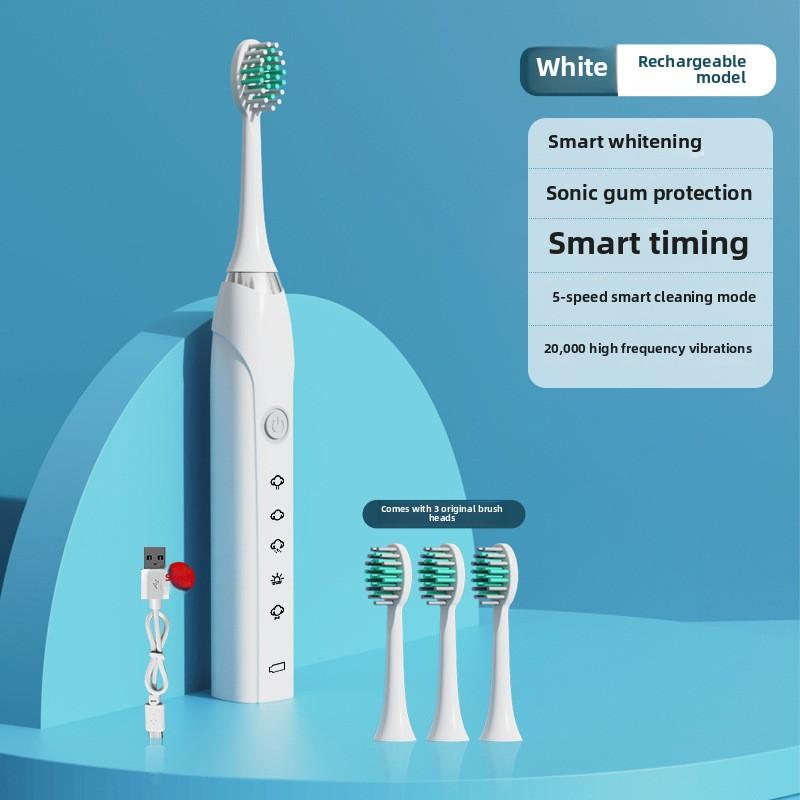 Sonic Household Electric Toothbrush Household Vibration Waterproof Electric Toothbrush Rechargeable Toothbrush Head