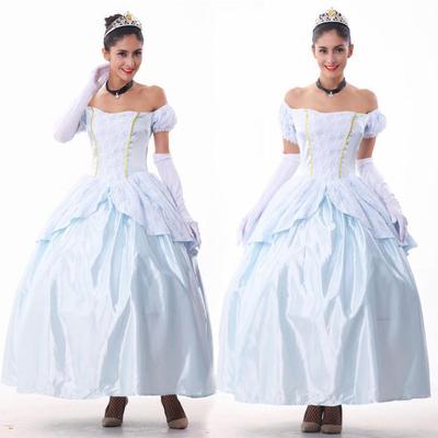 Strój do gry Kostium Cosplay Kopciuszek Różowo-Niebieski Strój Księżniczki Kostium Królowej na Halloween