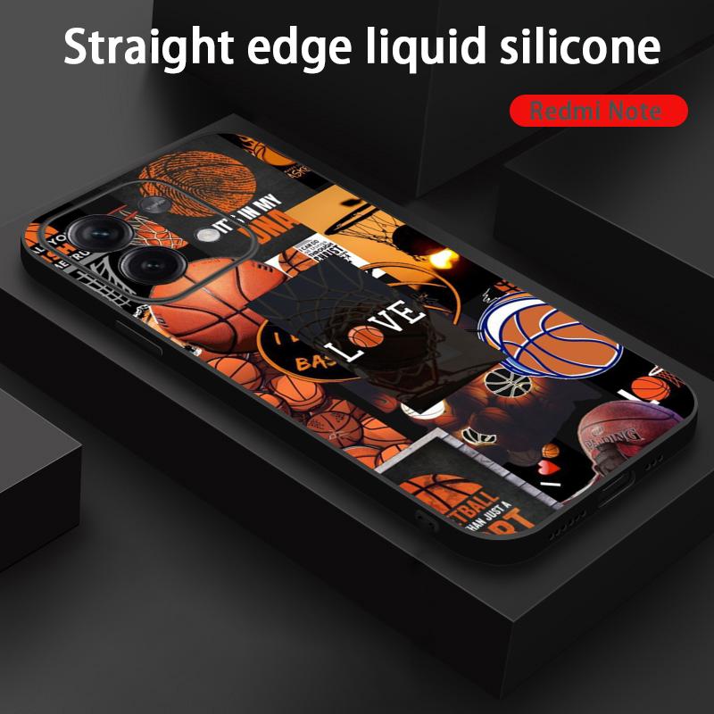 Super Cool Basketball Fashion Design Phone Case For Redmi Note 14 13 12 11 Pro Plus S 5G 14C A3 Soft Black Phone Cover
