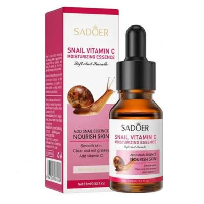 Nourishing Serum for Deep Moisturizing of Facial Skin with Snail Mucin and Vitamin C SADOER SNAIL VITAMIN C MOISTURIZING ESSENCE - 15 Ml