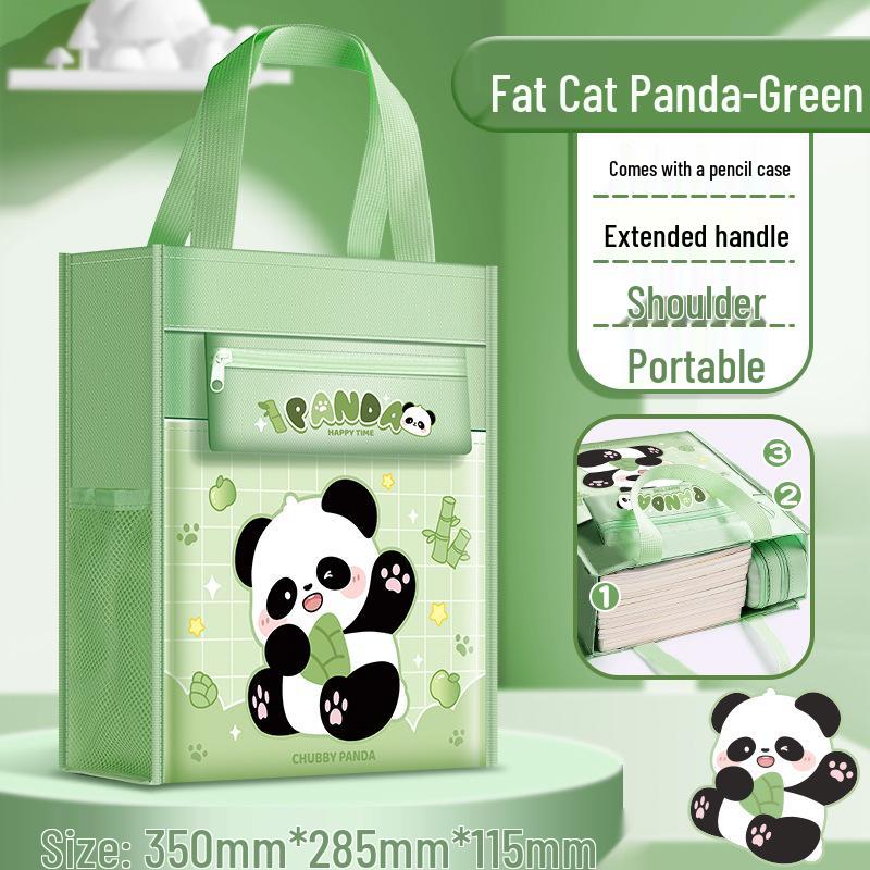 

Студенческая холщовая сумка-тоут Kaba Bear - Многоцелевая сумка для искусства и книг на молнии