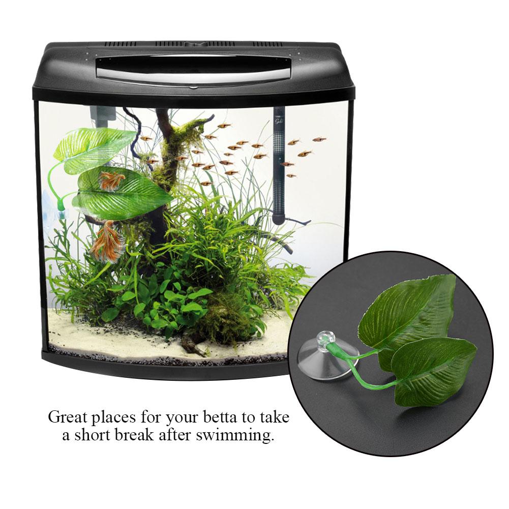 Artificial Plant Leaf Betta Hammock Fish Rest Bed Aquariums Supply Leaves