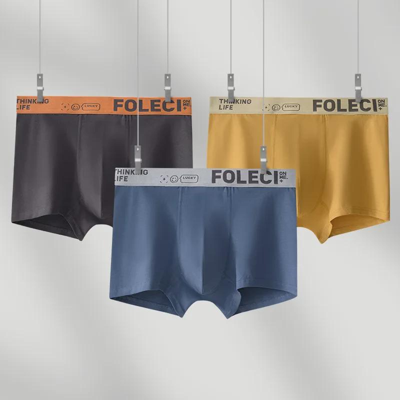 Men's Pure Cotton Boxer Briefs - Breathable, Comfortable, Loose Fit for Larger Sizes, Gift Box Included
