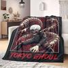 Tokyo Ghoul Colorful 2D Print Flannel Blanket, Cute Cartoon Pattern for Couch, Home Decor Travel Gift Wrap_LIAN