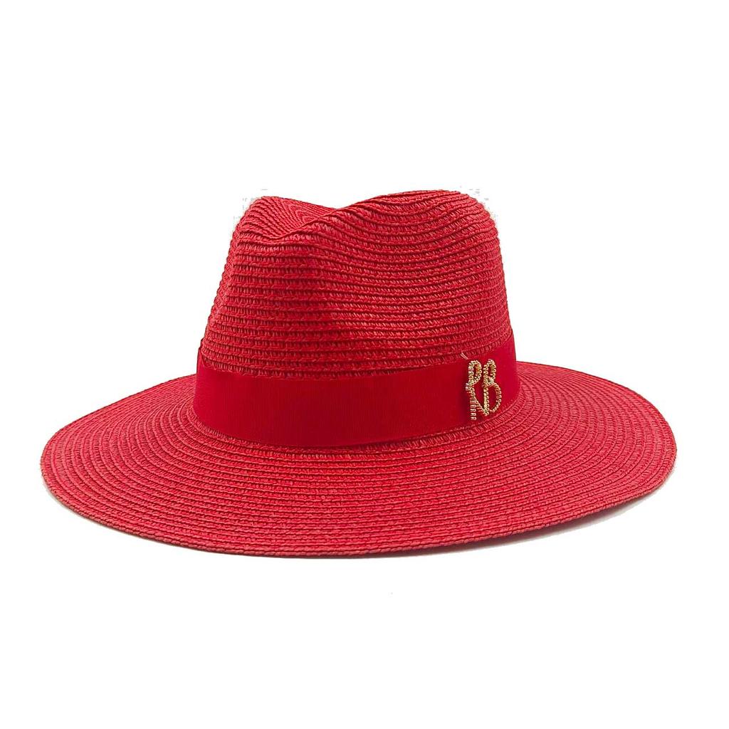Kedja sommar halmhatt dam utomhus semester solskydd strand solhatt Panama halmhatt chapeau homme