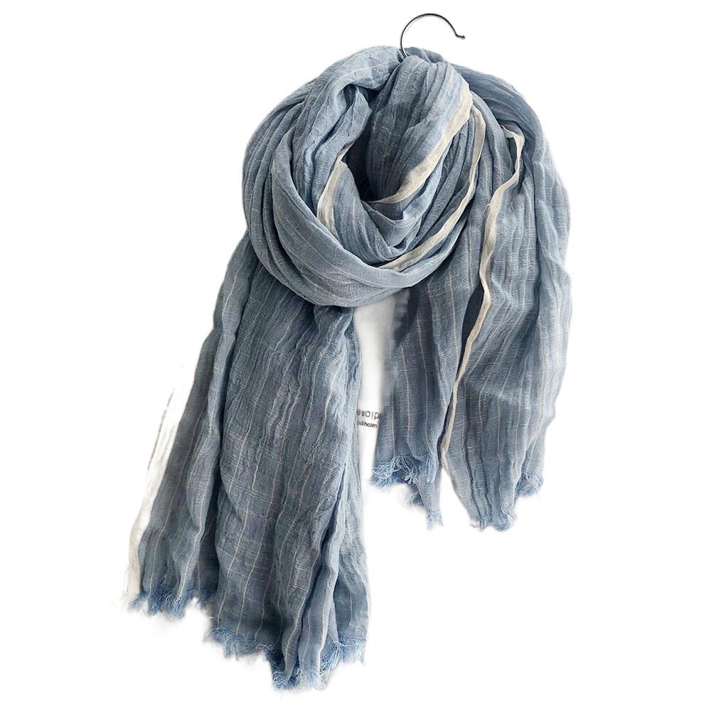 Windproof Striped Pleated Shawl Thicken Men Scarf High Quality Winter Cashmere Scarf Female
