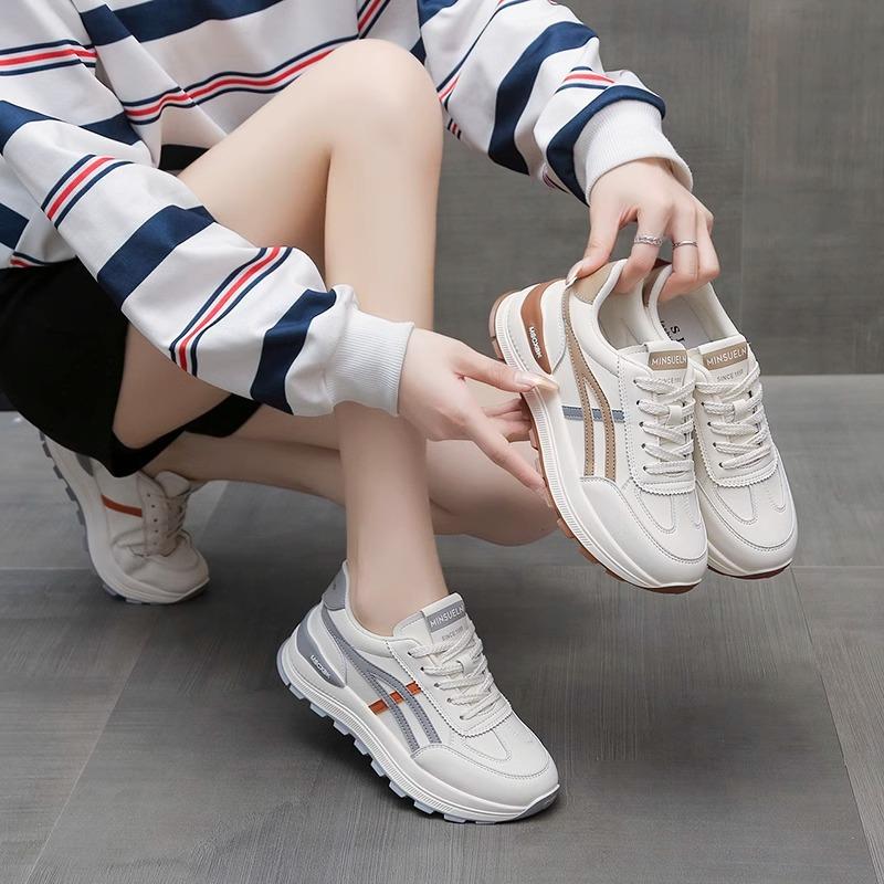 Sneakers Women's Spring 2025 New Versatile Platform Lightweight Running Shoes Lightweight Casual Forrest Gump Shoes Factory Direct Sales