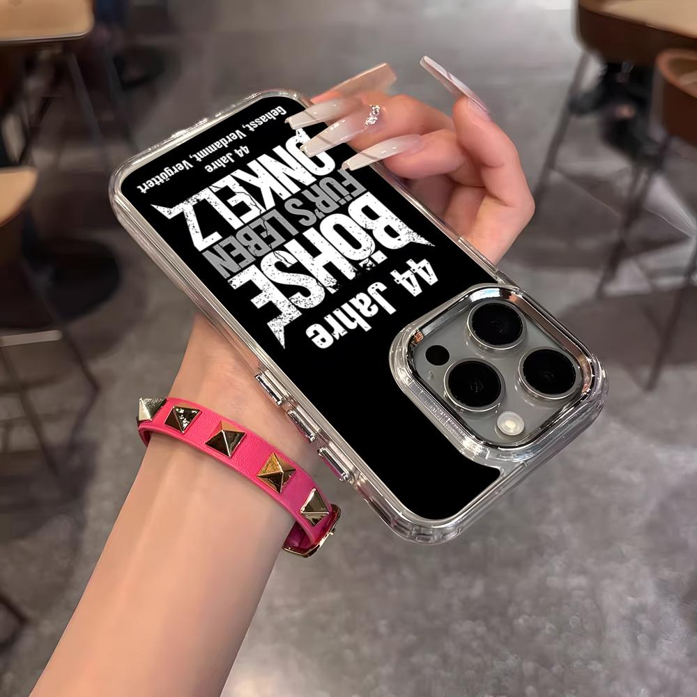 

B-Bohse O-Onkelz Band Phone Case For IPhone 17 Air 16 15 14 13 12 11 Pro Pro Max Plus Transparent Soft Cover iPhone 16 Pro Max