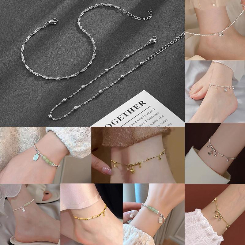 Snake Chain Anklet For Women Girls Adjustable Summer Beach Holiday Chain Anklet Bracelet Birthday Gifts Leg Jewelry Anklet