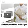 elago with Carrying Cable Shock and Scratch Lightweight Carrying Case with iPad MacBook and Various Pocket Sleeve Dark Gray Tablet/Laptop Pouch,
