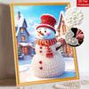 Weihnachts-Schneemann Perlenmalerei Kunst Malset Handgemachtes DIY Heimdekoration Malerei