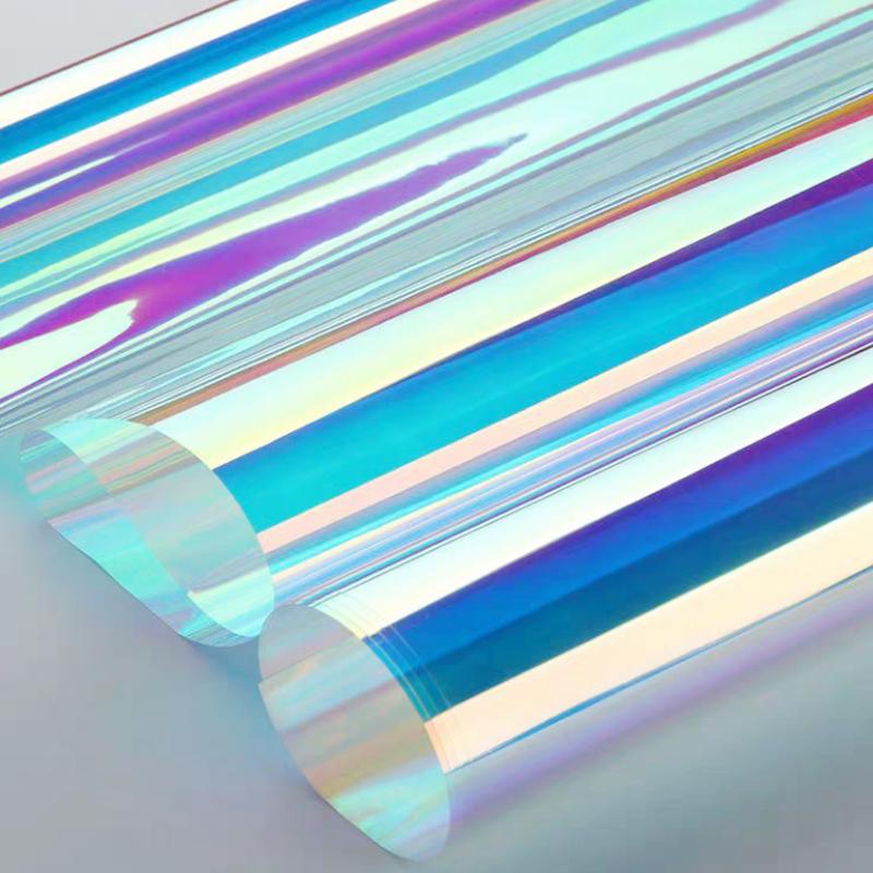 Glass Sticker Sun Shade Film Dichroic Building Stained Tint Glass Blaze Finish Window Decorative Film