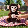 Big Eyed Monkey Plush Toy Realistice Orangutan Plush Doll Sparkling Eyes Monkey Doll  Baby Toys