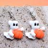 Fashion Pumpkin cat Hat Dangle Earrings Jewelry Halloween Cartoon Resin Earring