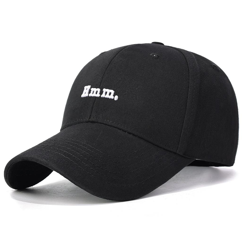 Korean-Style Retro Four-Season Washed Cotton Baseball Cap With Letter Embroidery, Unisex Hard-Top Simple Casual Dad Hat