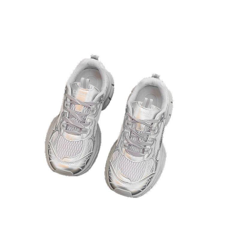 European station 2025 spring and summer new ultra-light soft-soled breathable sports and leisure shoes ultra-fire thick-soled Paris dad shoes women