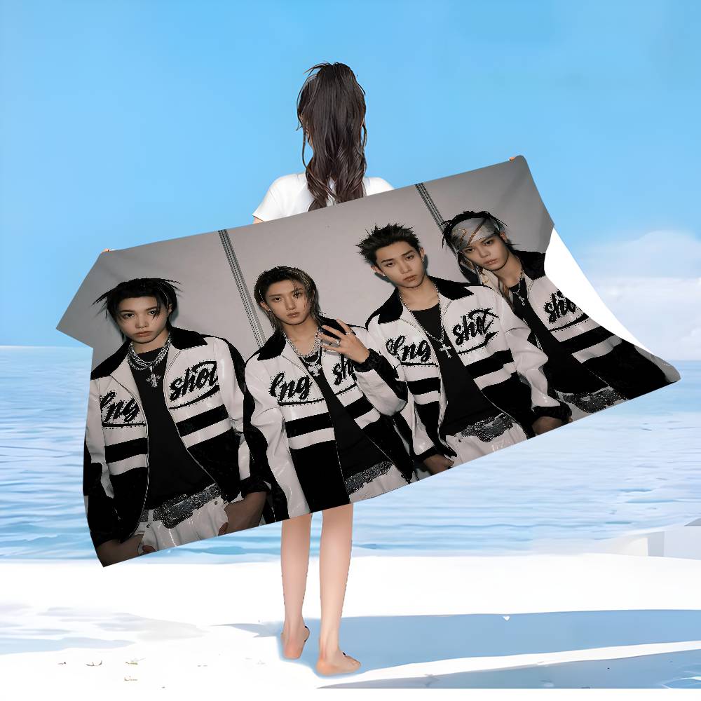 Lngshot Hip-Hop Group Beach Towel Colorful Bath Towels For Girl Microfiber Quick Dry Custom Sand Free Beach Yoga Spa Gym Pool