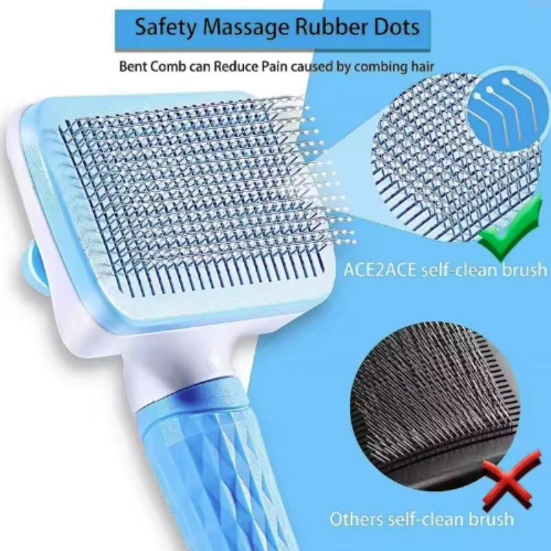 Dog Comb Pet Hair Removal Brush Cats and Dogs Special Comb Beauty Massage Self-cleaning Needle Comb Pet Supplies
