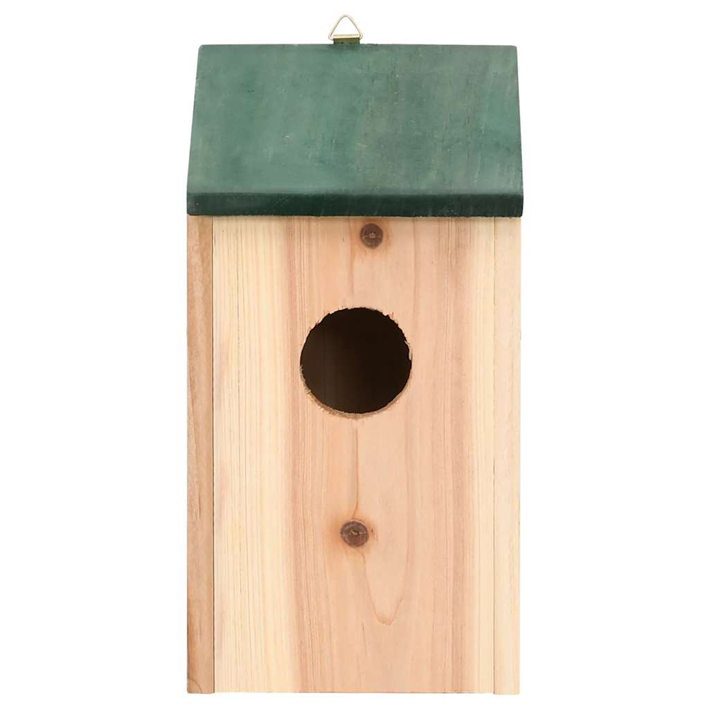 vidaXL Birdhouses 4 Pcs. Wood 12x12x22 Cm