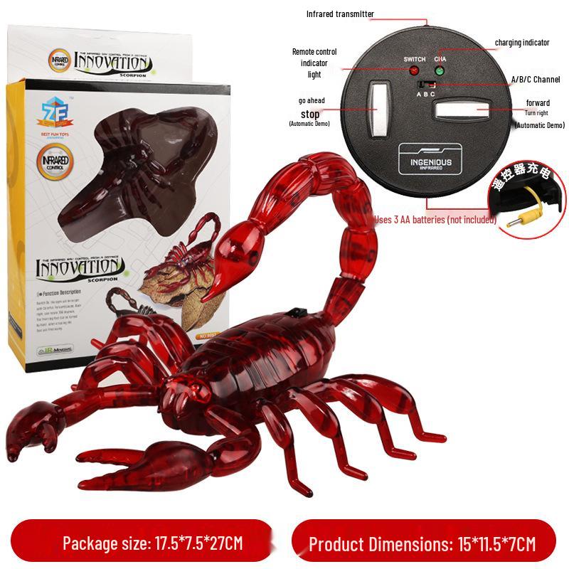 Bionic Remote-Controlled Animal Toy: Cockroach, Centipede, Frog, Crab, Prank Spider, Boa Constrictor, Mouse.