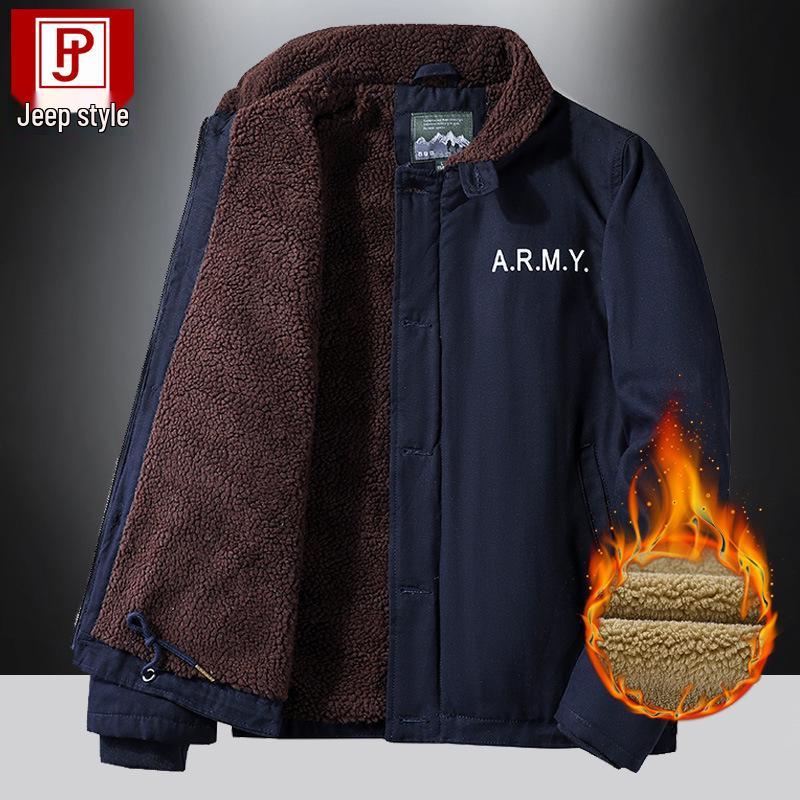 Ναυτικό Δερμάτινο Μπουφάν N1 - Ρετρό Στρατιωτικό Παλτό από Μαλλί Αρνιού για Φθινόπωρο/Χειμώνα, Πυκνωμένο με Βελούδινο Πτητικό Βαμβάκι.