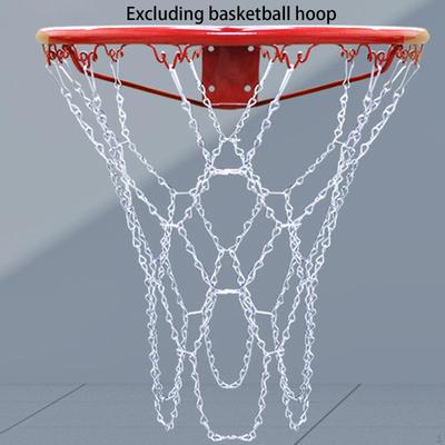 Basketball Net Replacement Smooth Weatherproof Braided Chain Easy To Install Metal