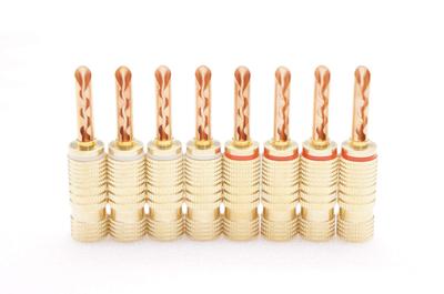 ONKODO BFA Type Banana Plug BP-146B Unpainted, Non-plated (phosphor Bronze) (8 Pieces)