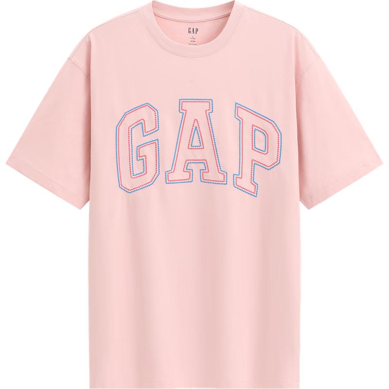 GAP Unisex Logo Print Loose Short Sleeve T-Shirt S 3590₽