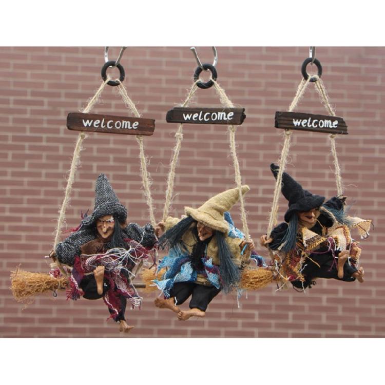 Desk Sculpture Toy High Quality Plastic Made Decorations Cute Hanging Witch