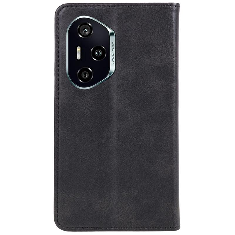 For Honor 300 Pro Case Strong Magnetic PU Leather Phone Cover Calf Texture