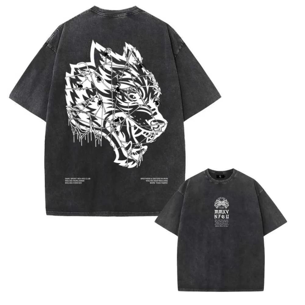 T-Shirts NFGU Washed Vintage Men Strt Hip Hop Retro Punk T Shirt women Casual Cotton Short Slve Acid Wash TShirts top H241219