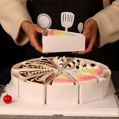 50 Pieces, Cake Base, Thick Triangular Cut Cake Box, Suitable for 8-inch and 10 Inch Cake Packaging Boxes