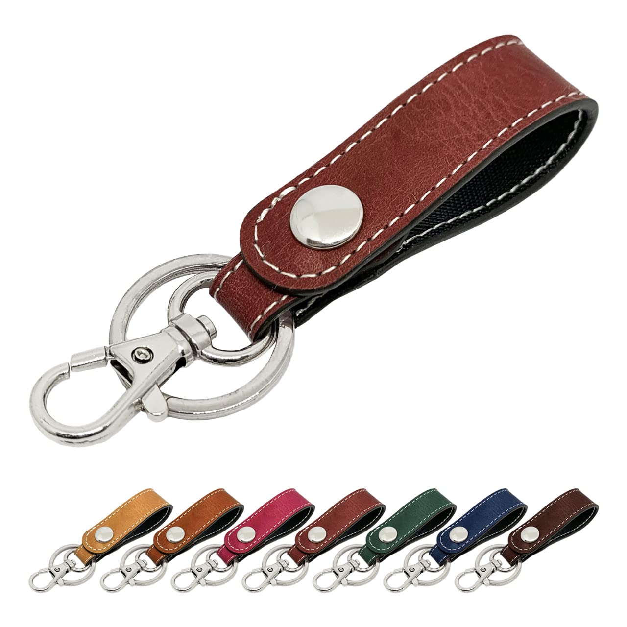 

Leo&Aoi Настоящая кожаная брелок-кольцо, Брелок с кнопкой-защелкой, Стиль ремня, Шарм для сумки, Настоящая кожаная брелок-кольцо, Кожа коровы, Кожаный брелок,