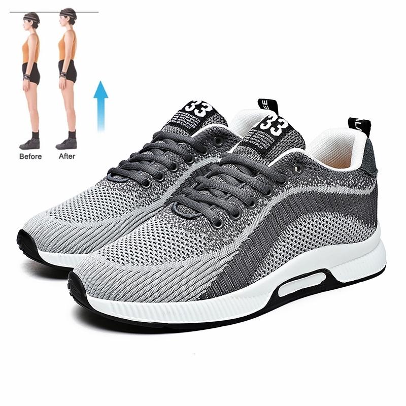 Lift Sneakers Men Elevator Shoes High Increase Insole 6CM Fashion Breathable Mesh Sport Casual Shoes Taller Shoes