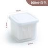 Two-layer Mini Refrigerator Organizer Sealed Onion Fruit Food Drain Storage Box Container Gadget Inner Sieve Separable Boxes
