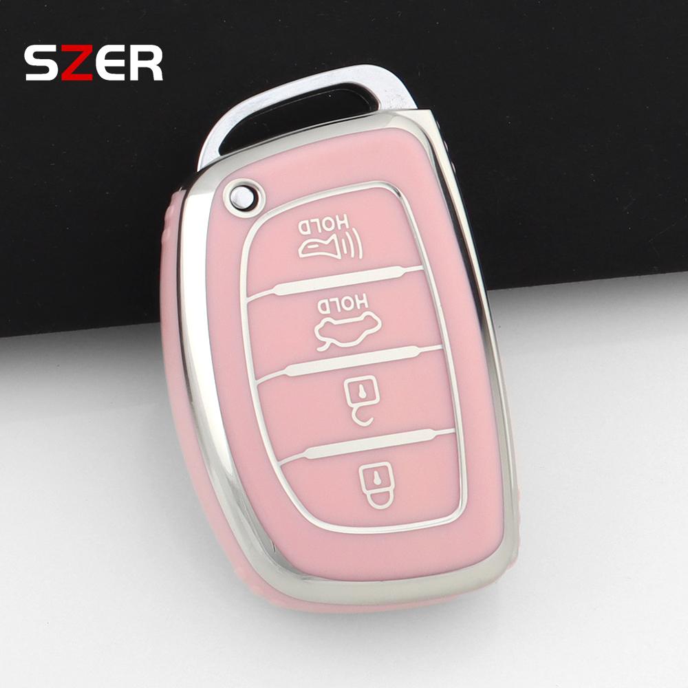 3 4 Tasten TPU Auto Smart Key Hülle Abdeckung Schlüsselanhänger Für Hyundai Tucson Santa Fe Rena Sonata Elantra Creta Ix35 Ix45 I10 I30 I40