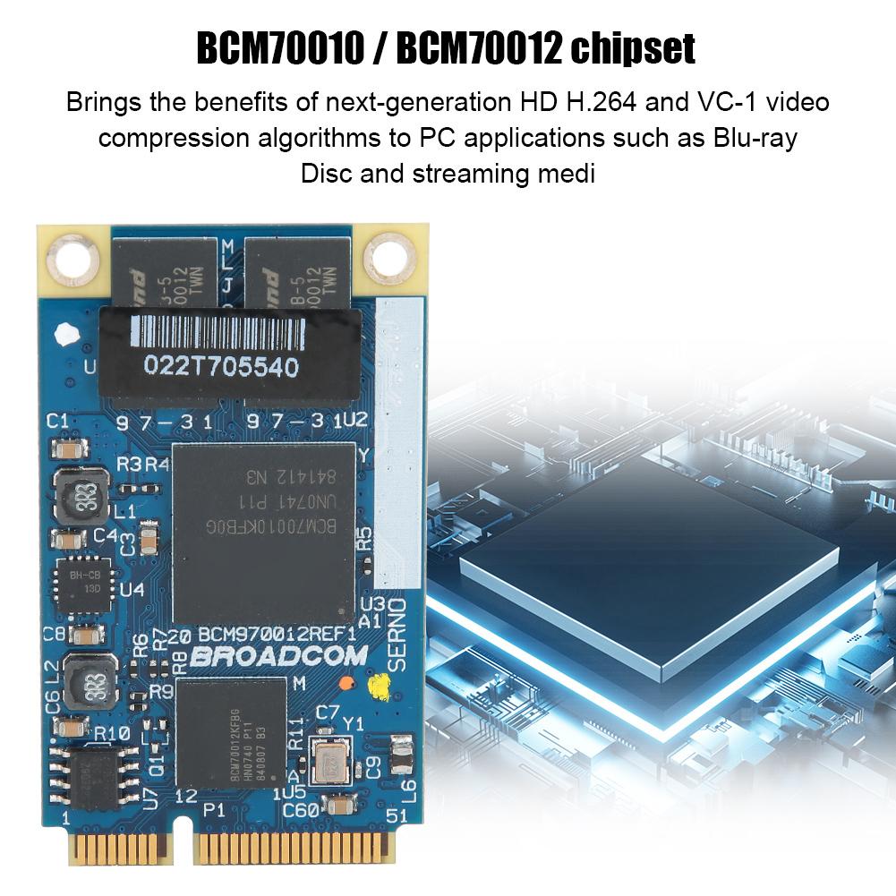 AW VD904 BCM70010 BCM70012 chipset Mini PCIE Card HD Video Decoder for TV Netbook Laptop