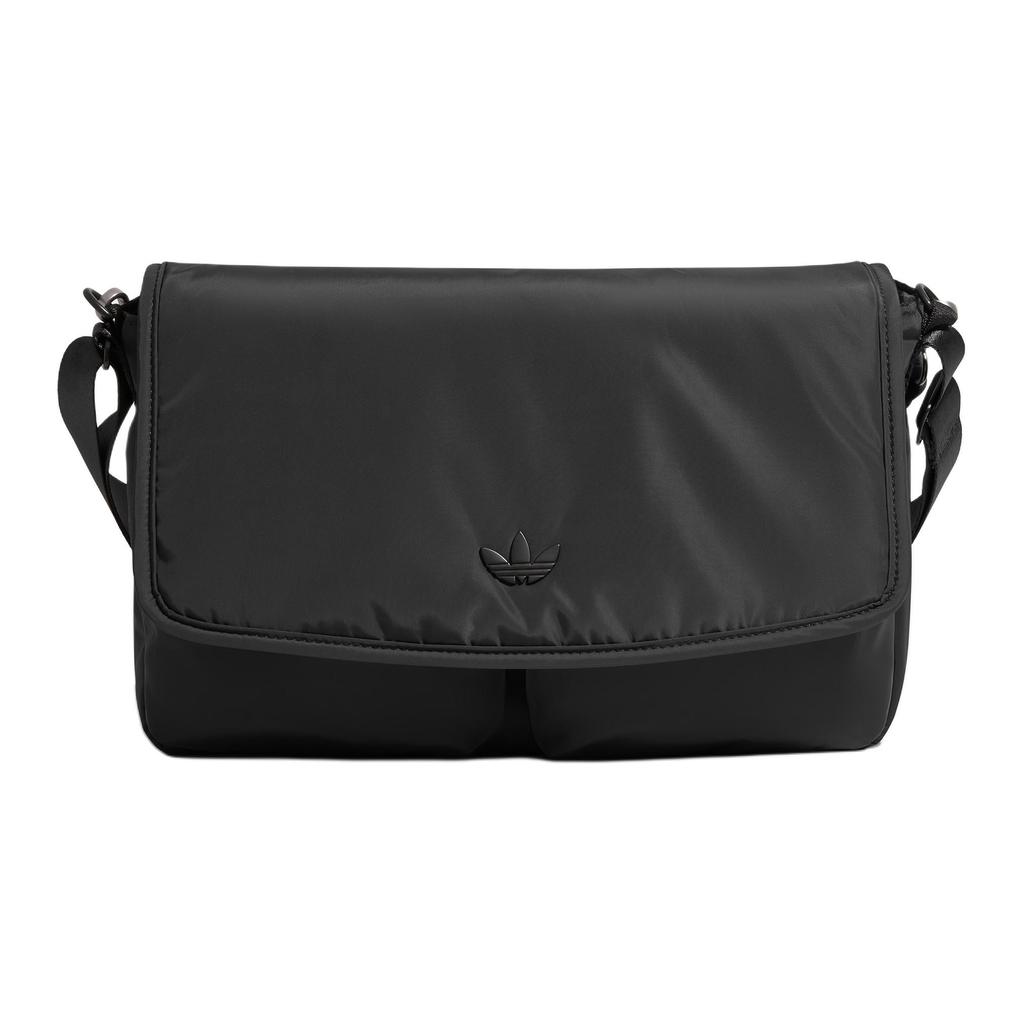 New Adidas Originals Recycled Polyester Messenger Bag Crossbody Bag Unisex Black KS0763