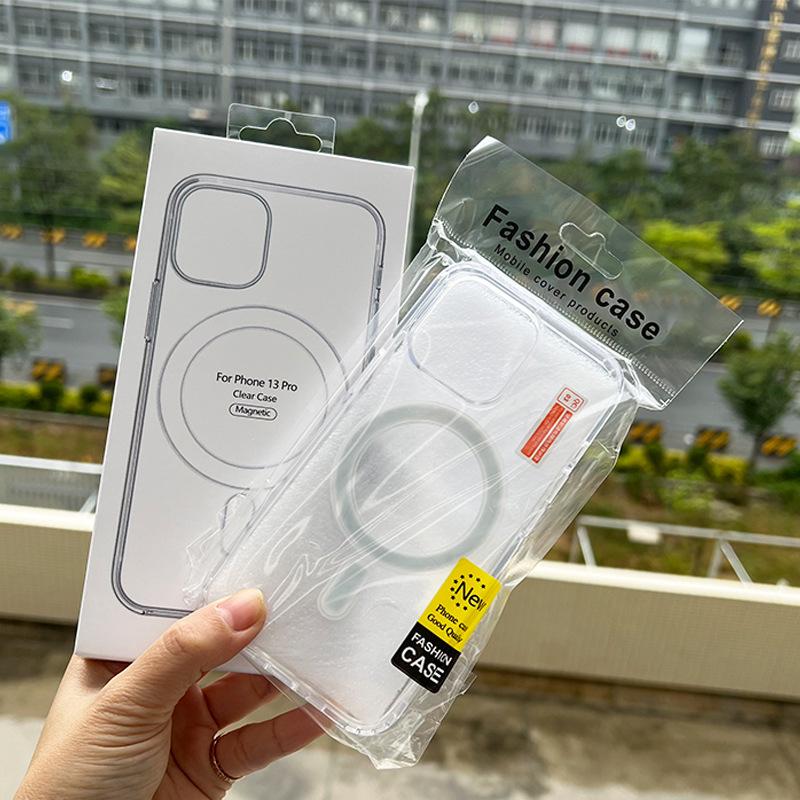 IPhone 14/15 Zwei-in-Eins Anti-Fall Magnethülle, Kompatibel mit Apple 16Pro, Acryl MagSafe Schutzhülle