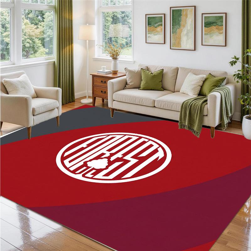 Nottingham Forest Fußball Design Kristall Samt Teppich Weiche Dekorationsmatte für Schlafzimmer Eingang