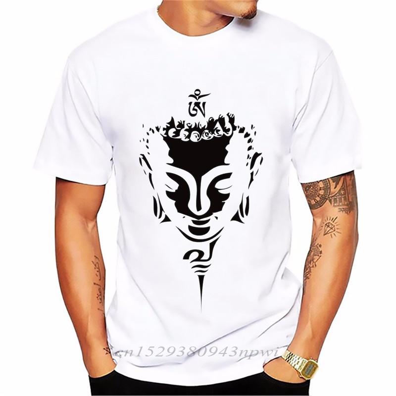 T shirt Men summer short sleeve casual Buddha men tshirt Comfortable Buddhism religious belief t shirt homme tops S