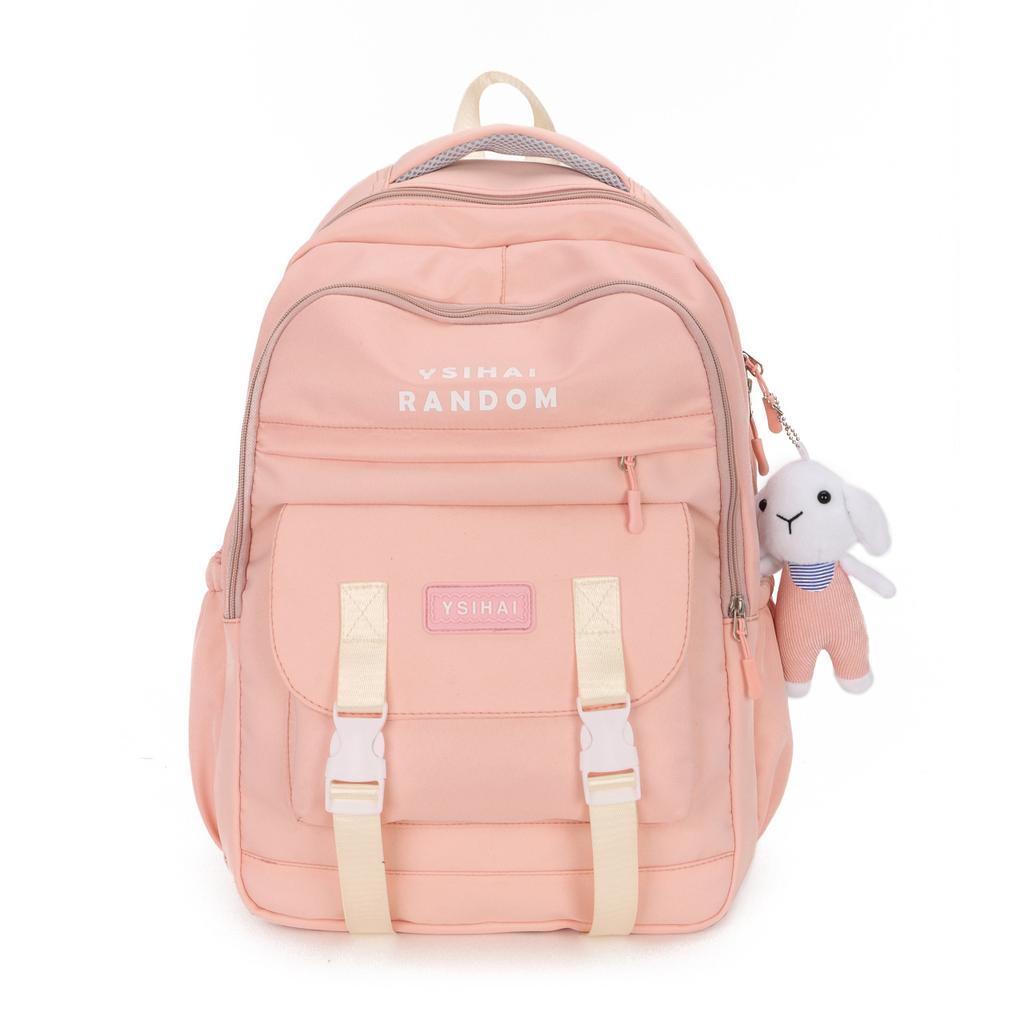School bag for female middle school students Lightweight and simple large-capacity backpack for female high school students and college students